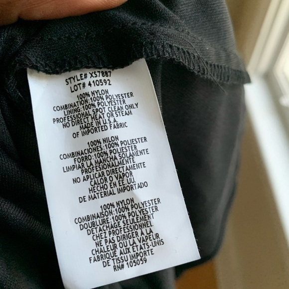 Xscape black lace overlay chiffon pleat dress 4 - Picture 11 of 15